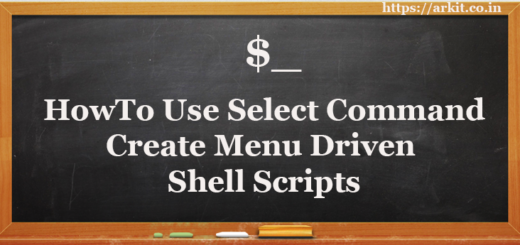 HowTo Use Select Command Create Menu Driven Shell Scripts